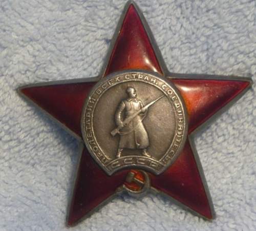 Order of the Red Star for opinions