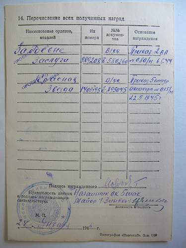 Order of the Red Star, #1405745, Elena Filippovna Morozova, SMERSH Counter Intelligence, 5th Air Corps