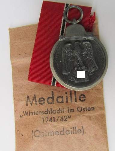 Medaille &quot;Winterschlacht im Osten 1941/42&quot; (Ostmedaille) (Foerster u Barth.)