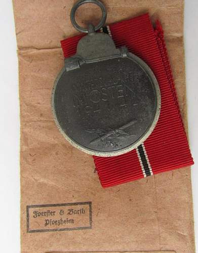 Medaille &quot;Winterschlacht im Osten 1941/42&quot; (Ostmedaille) (Foerster u Barth.)