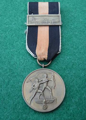 Medaille zur Erinnerung an den 1. Oktober 1938