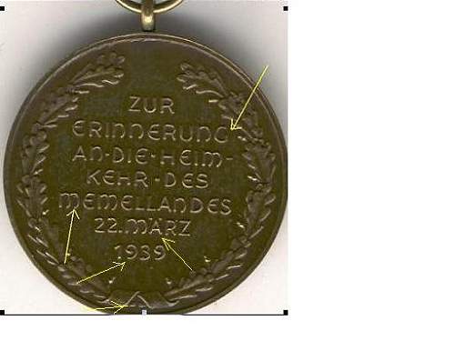 Medaille zur Erinnerung an die Heimkehr des Memellandes