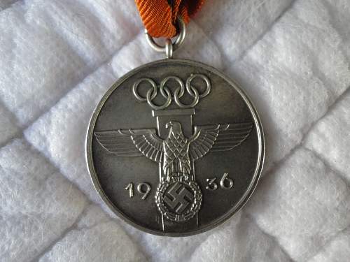 Help about 1936 olympics medal.