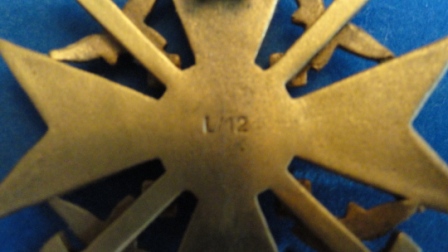 Spanienkreuz (Spanish Star) - makers mark &quot;L/12&quot;