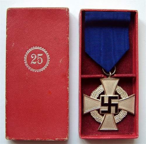 25 year service cross opinions