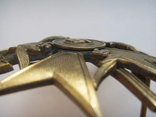 Spanienkreuz in Bronze mit Schwertern CEJ