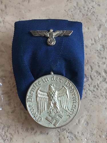 4-jährige Dienstzeit in der Wehrmacht Medaille - Einzelspange