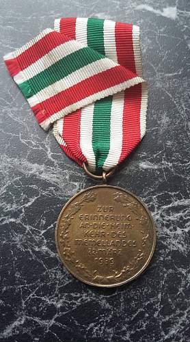 Medaille zur Erinnerung an die Heimkehr des Memellandes genuine?