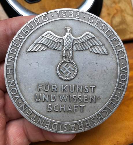 1932 German Swastika Goethe Medal for Science (internet 2900$ prices)