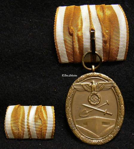 Deutsche Schutzwall Ehrenzeichen (west wall medal) ribbon size question