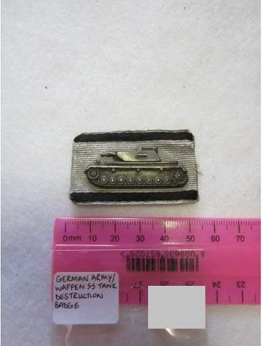 Panzervernichtungsabzeichen in Silber - Tank Destruction Badge in Silver