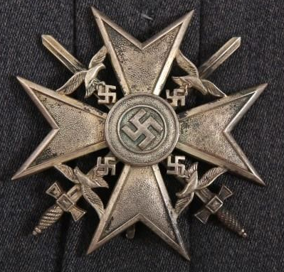 Spanienkreuz in Silber mit Schwertern - ask for help