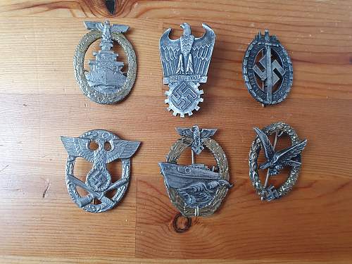 6 Badges + Narvik 1940 Shield - Good or fake?