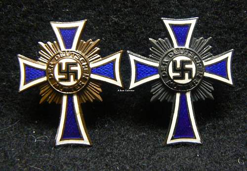 Ehrenkreuz der Deutsche Mutter Dritte Stufe, Half Size, Pin Back