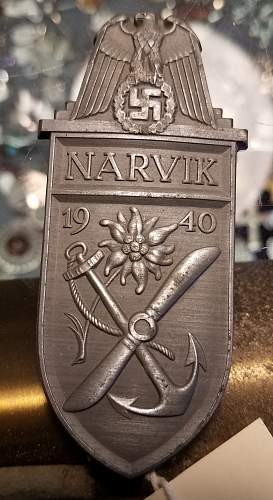 NARVIK shield at antique shop