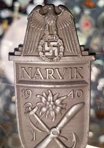 NARVIK shield at antique shop