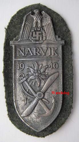 NARVIK shield at antique shop