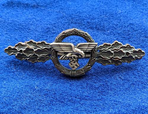 Frontflugspange für Transportflieger in Bronze - Unmarked Luftwaffe Transport Clasp in Bronze