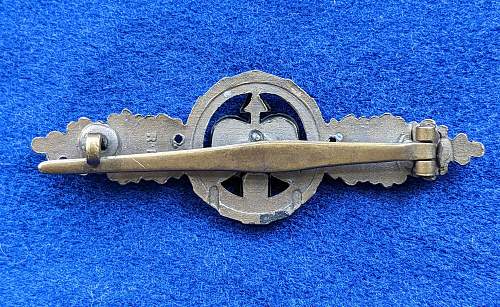 RK Frontflugspange für Nah-Nachtjäger in Bronze - Luftwaffe Short Range Nightfighter Clasp in Bronze