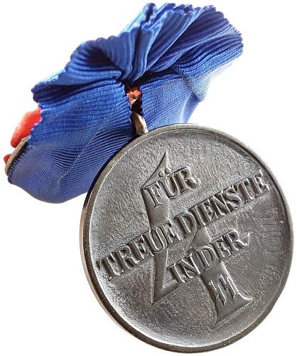 SS-Dienstauszeichnung 4.Stufe (4 Jahre) SS medal 4 years service