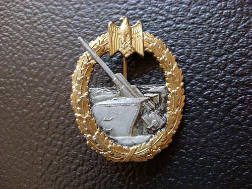 Kriegsabzeichen für die Marineartillerie/Coastal Artillery badge