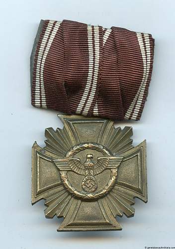 Is this Dienstauszeichnung der NSDAP 10 Jahre medal real?