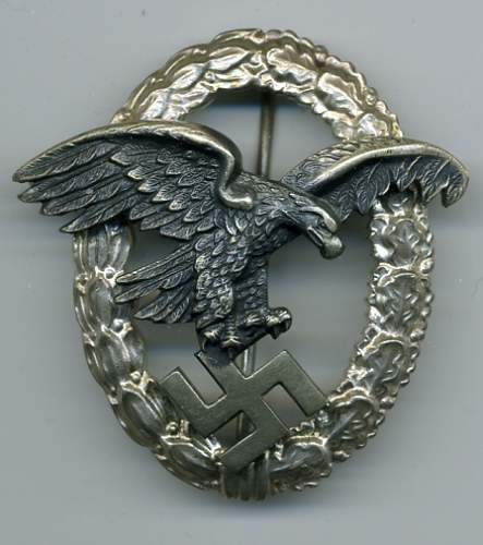 cased Pilot Badge C.E.Juncker