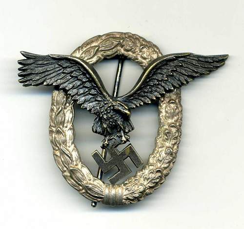 cased Pilot Badge C.E.Juncker