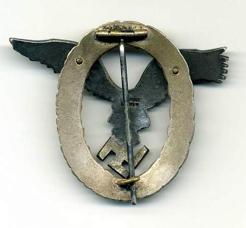 cased Pilot Badge C.E.Juncker