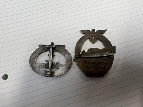 german uboat medals and clasp! fake or real?