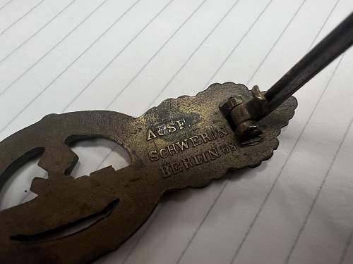 german u boat clasp identification / fake /real?