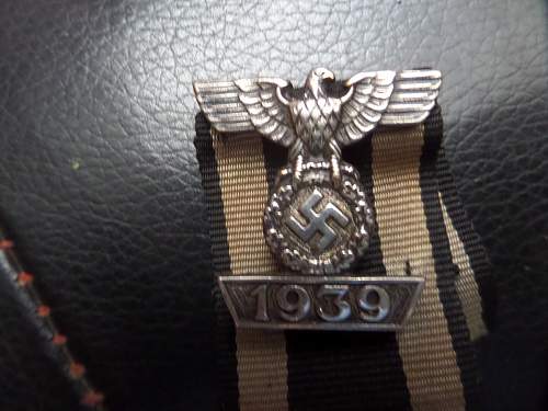 Help with 1914 Iron Cross 2nd Class Medal Ribbon with 1939 Spange