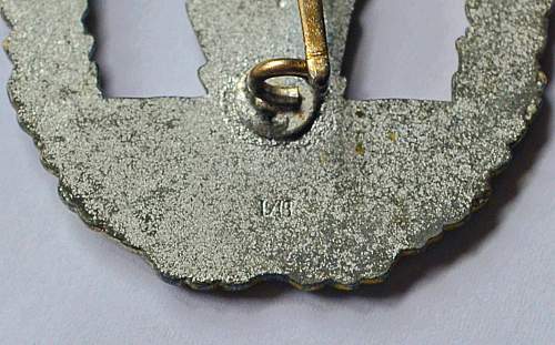 B.H. Mayer L/18 marked Kriegsabzeichen für Minensuch - U-Boots - Jagd - und Sicherungsverbände.