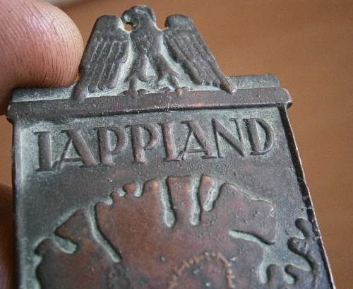 Ärmelschild Lappland 1945 (handmade). Is it original?