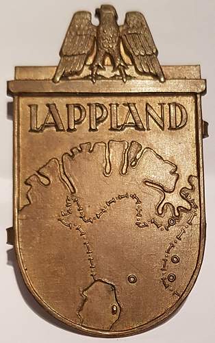 Ärmelschild Lappland 1945 (handmade). Is it original?