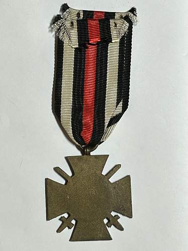 Click image for larger version. 

Name:	WW1 Cross of Honor 2.jpg 
Views:	7 
Size:	207.5 KB 
ID:	1726297