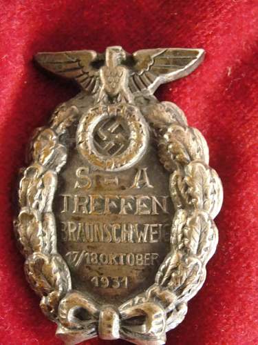 SA Treffen  Braunschweig 1931 rally badge