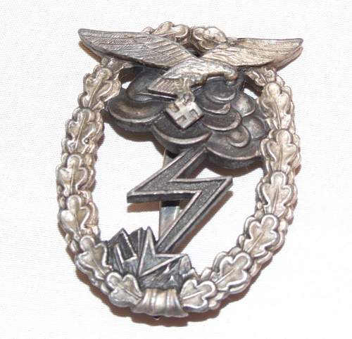 my new Luftwaffe Erdkampfabzeichen and Luftwaffe 4 year service medal