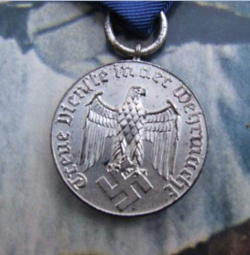 my new Luftwaffe Erdkampfabzeichen and Luftwaffe 4 year service medal