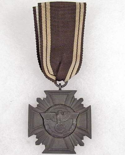 Nsdap 10 year long service medal with ribbon