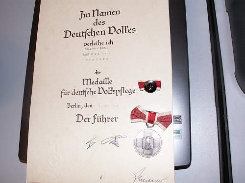 Medal for Volkspflege. Original?