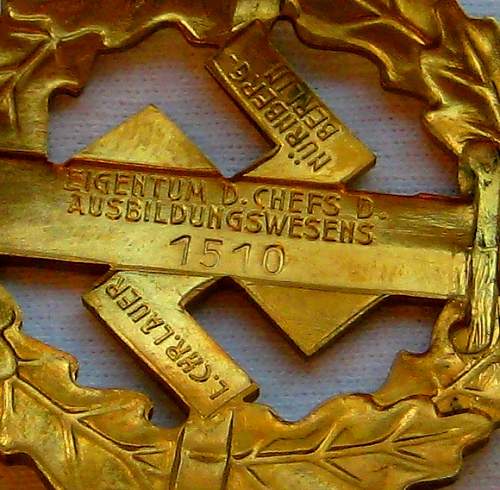 Questions about SA Sports Badge and Infanterie Sturmabzeichen
