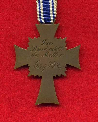 Ehrenkreuz der Deutschen Mutter (Cross of Honour of the German Mother)