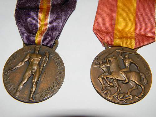 spanish medals for german/italian volontaries