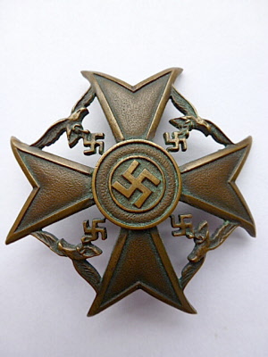 Spanienkreuz in Bronze mit Schwerter, is it real?