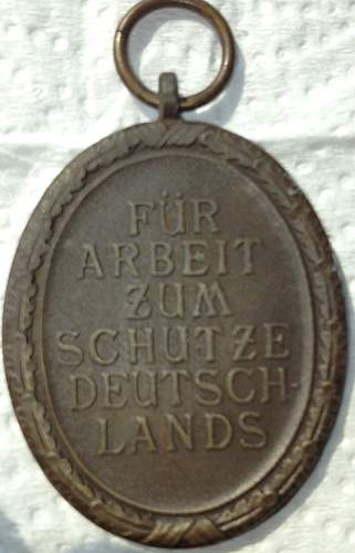 Thoughts on Deutsches Schutzwall-Ehrenzeichen - West Wall Medal