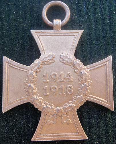 Information about 1914-1918 Ehrenkreuz.