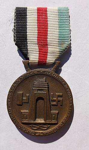 Medaille für den Italiensch-Deutschen Feldzug in Afrika.