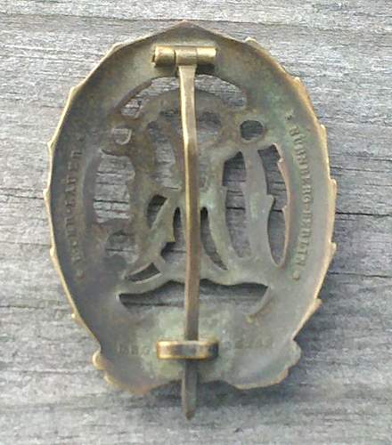 DRL Sportabzeichen in Bronze.