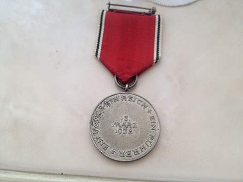 Could anyone help with my Anschluss medal?